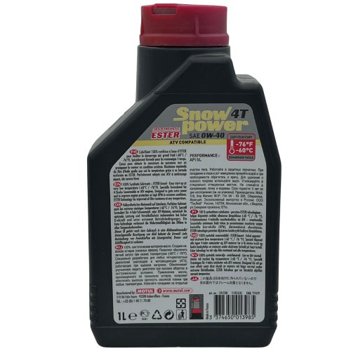 MOTUL Snowpower  4T  0W40  1L  (hószánolaj -60C)