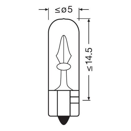 OSRAM 12V 1,2W W2x4,6d  STANDARD Doboz