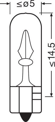 OSRAM 12V 1,2W W2x4,6d  STANDARD Doboz