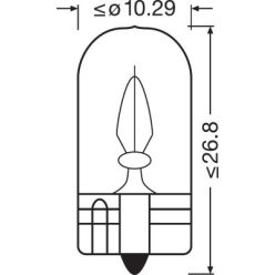 OSRAM 12V 3W W2.1x9.5d W3W STANDARD Doboz