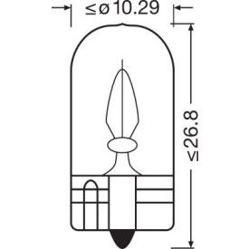 OSRAM 12V 3W W2.1x9.5d W3W STANDARD Doboz