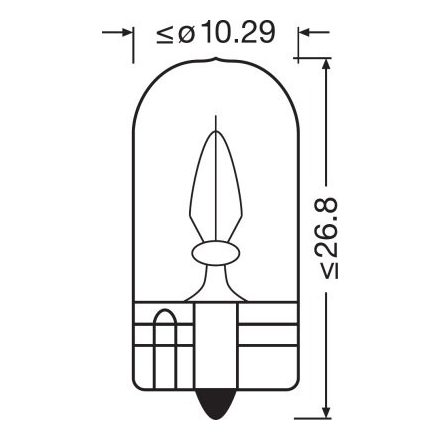 OSRAM 12V 3W W2.1x9.5d W3W STANDARD Doboz
