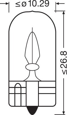 OSRAM 12V 3W W2.1x9.5d W3W STANDARD Doboz