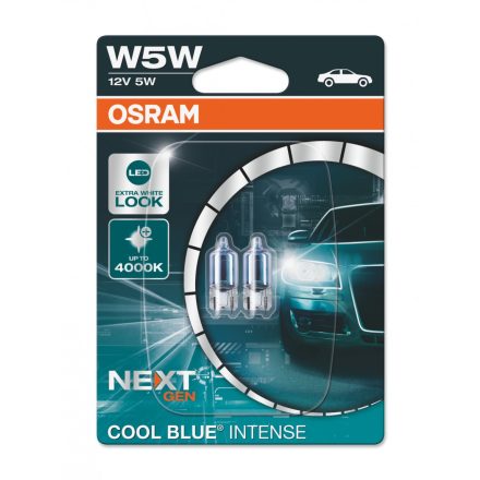 OSRAM 12V 5W W2.1x9.5d W5W Cool Blue Intense Next Gen. Duo-Bliszter