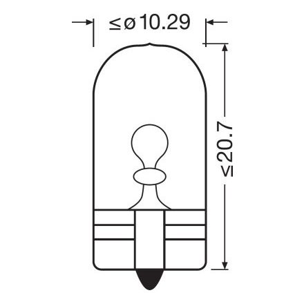 OSRAM 12V 6W W2.1x9.5d  STANDARD Doboz