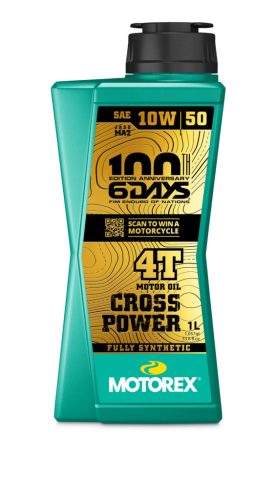 MOTOREX Cross Power 4T 10W-50 MA2 1L Six Days LIMITED EDITION