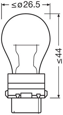 OSRAM 12V 27/7W W2.5x16q PY27/7W STANDARD Doboz