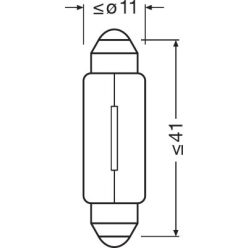 OSRAM 12V 10W SV8.5-8  STANDARD Doboz