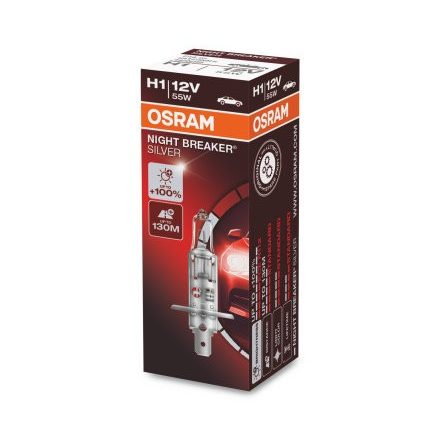 OSRAM 12V 55W P14.5s H1 NIGHT BREAKER® SILVER Doboz