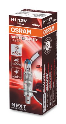 OSRAM 12V 55W P14.5s H1 NIGHT BREAKER® LASER Doboz