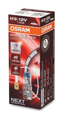 OSRAM 12V 55W PK22s H3 NIGHT BREAKER® LASER Doboz
