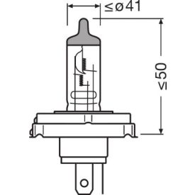 OSRAM 12V 45/40W P45t R2 STANDARD Doboz