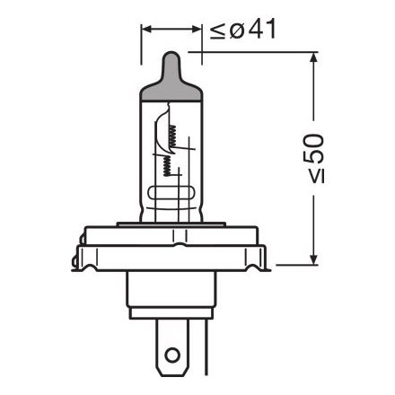 OSRAM 12V 45/40W P45t R2 STANDARD Doboz