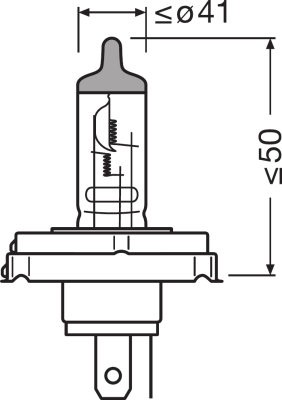 OSRAM 12V 45/40W P45t R2 STANDARD Doboz