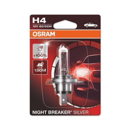OSRAM 12V 60/55W P43t H4 NIGHT BREAKER® SILVER Bliszter