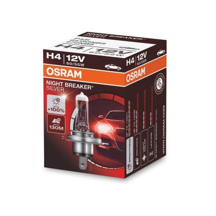 OSRAM 12V 60/55W P43t H4 NIGHT BREAKER® SILVER Doboz