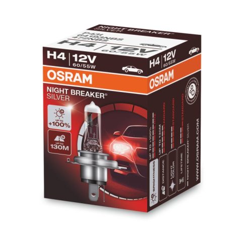 OSRAM 12V 60/55W P43t H4 NIGHT BREAKER® SILVER Doboz