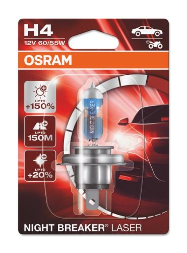 OSRAM 12V 60/55W P43t H4 NIGHT BREAKER® LASER Bliszter