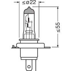 OSRAM 12V 60/55W P43t H4 NIGHT BREAKER® LASER Duo-Box