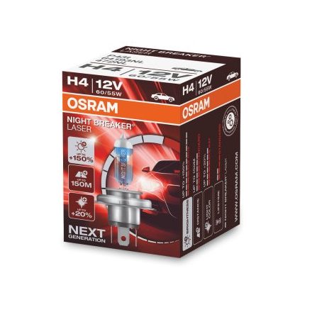 OSRAM 12V 60/55W P43t H4 NIGHT BREAKER® LASER Doboz