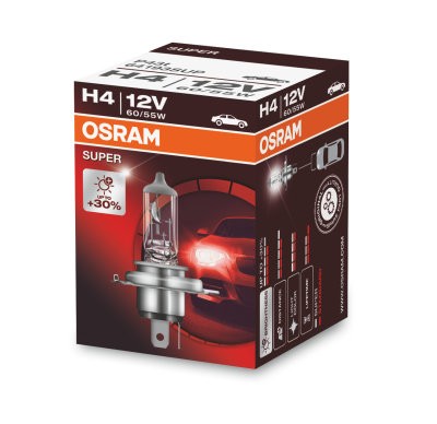 OSRAM 12V 60/55W P43T H4 SUPER Doboz