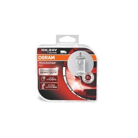 OSRAM 24V 75/70W P43T H4 TRUCKSTAR PRO Duo-Box