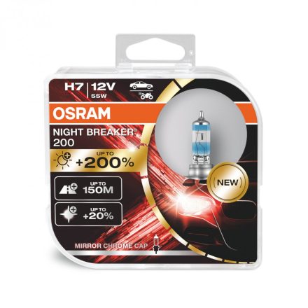 Osram 12V 55W PX26D H7 NIGHT BREAKER 200 Duo-Box