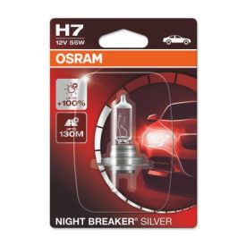 OSRAM 12V 55W PX26d H7 NIGHT BREAKER® SILVER Bliszter