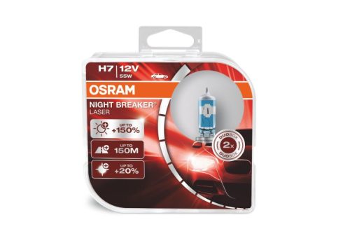 OSRAM 12V 55W PX26d H7 NIGHT BREAKER® LASER Duo-Box