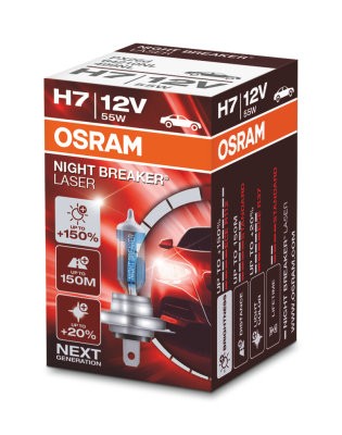 OSRAM 12V 55W PX26d H7 NIGHT BREAKER® LASER Doboz