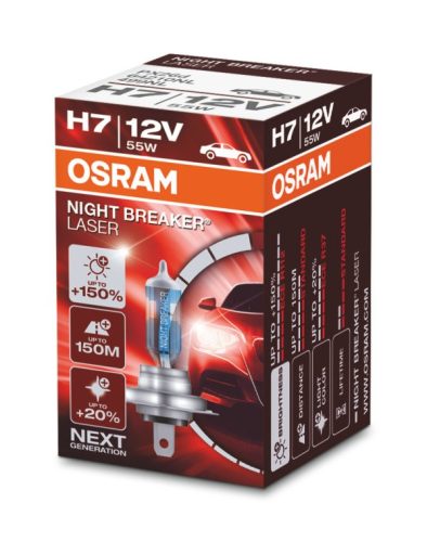 OSRAM 12V 55W PX26d H7 NIGHT BREAKER® LASER Doboz