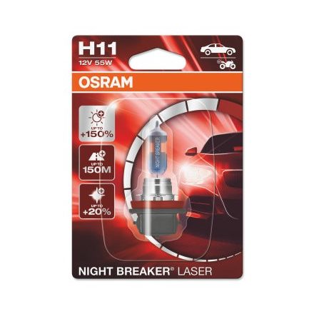 OSRAM 12V 55W PGJ19-2 H11 NIGHT BREAKER® LASER Bliszter