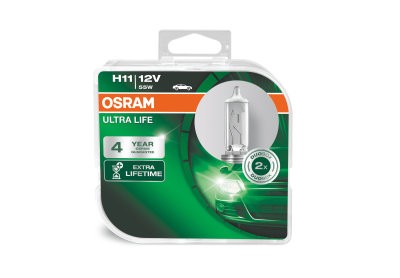 OSRAM 55V 55W PGJ19-2 H11 ULTRA LIFE Duo-Box