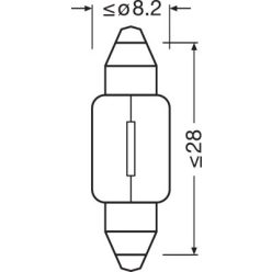 OSRAM 12V 3W SV7-8  STANDARD Doboz