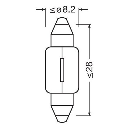 OSRAM 12V 3W SV7-8  STANDARD Doboz