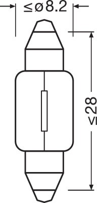 OSRAM 12V 3W SV7-8  STANDARD Doboz