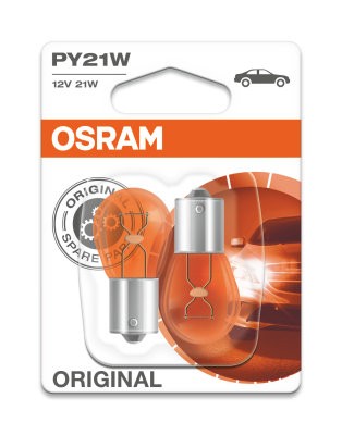 OSRAM 12V 21W BAU15s PY21W STANDARD Duo Bliszter
