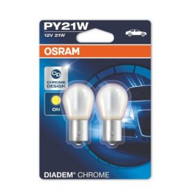 OSRAM 12V 21W BAU15S PY21W Diadem Chrome Duo Bliszter