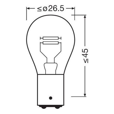 OSRAM 12V 21/5W BAY15d P21/5W ULTRA LIFE Doboz