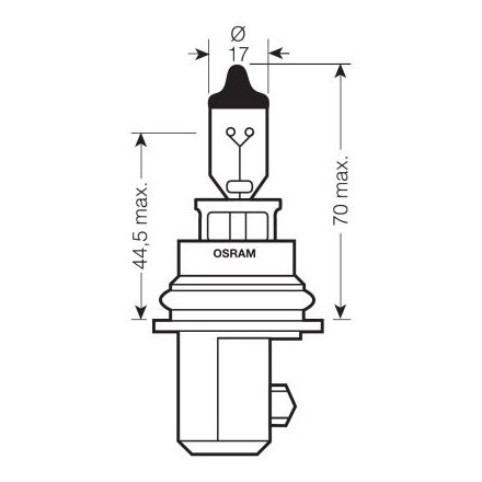 Osram 12V 45/65W P29T HB1 STANDARD Doboz