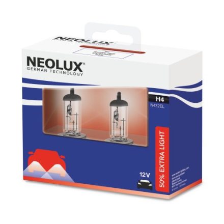 NEOLUX 12V 60/55W P43T H4 NEOLUX EXTRA LIGHT Duo-Box