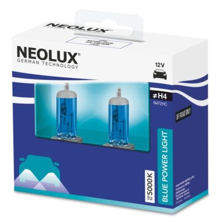 NEOLUX 12V 100/90W P43t "H4" NEOLUX BLUE POWER LIGHT Duo-Box