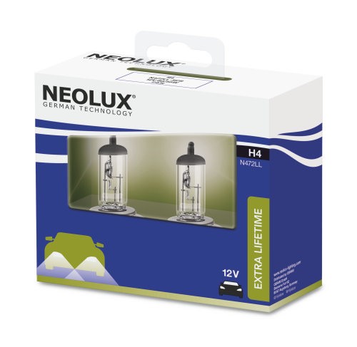 NEOLUX 12V 60/55W P43T H4 NEOLUX EXTRA LIFTIME Duo-Box